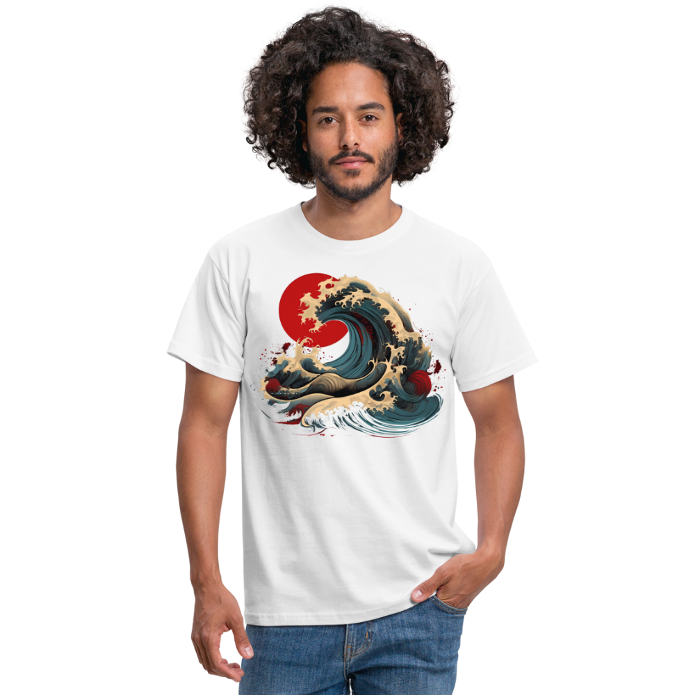 T-Shirt Japan "Wave" - Weiß