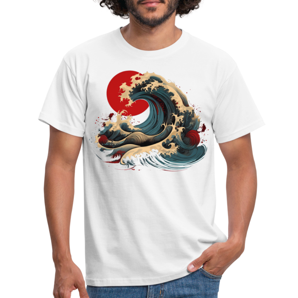 T-Shirt Japan "Wave" - Weiß