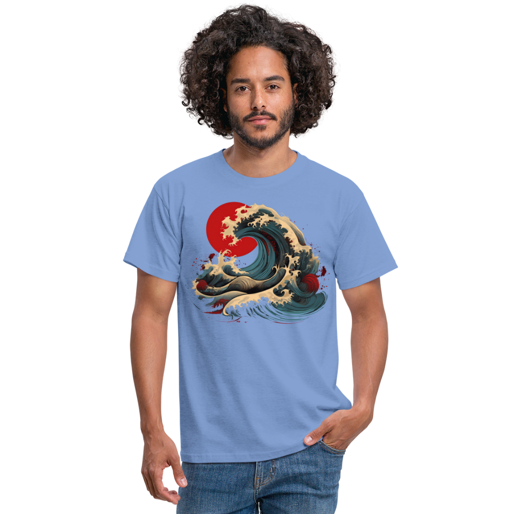 T-Shirt Japan "Wave" - carolina blue