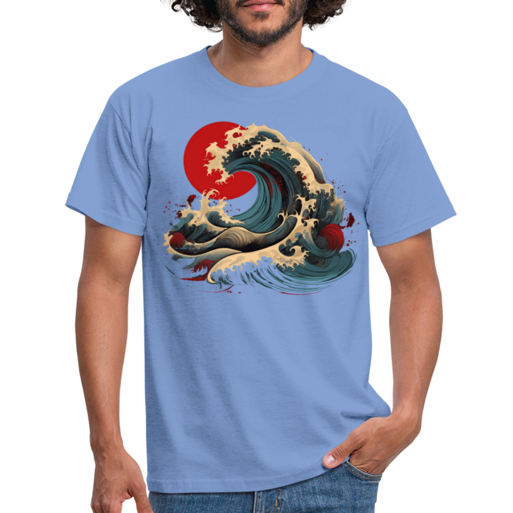T-Shirt Japan "Wave" - carolina blue