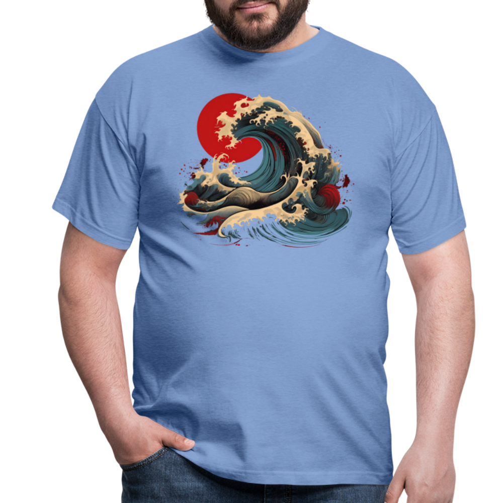 T-Shirt Japan "Wave" - carolina blue