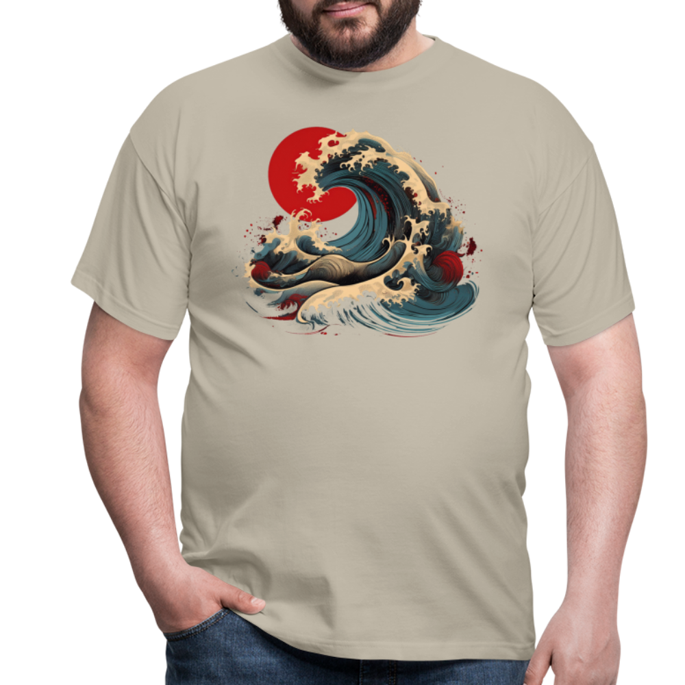T-Shirt Japan "Wave" - Sandbeige