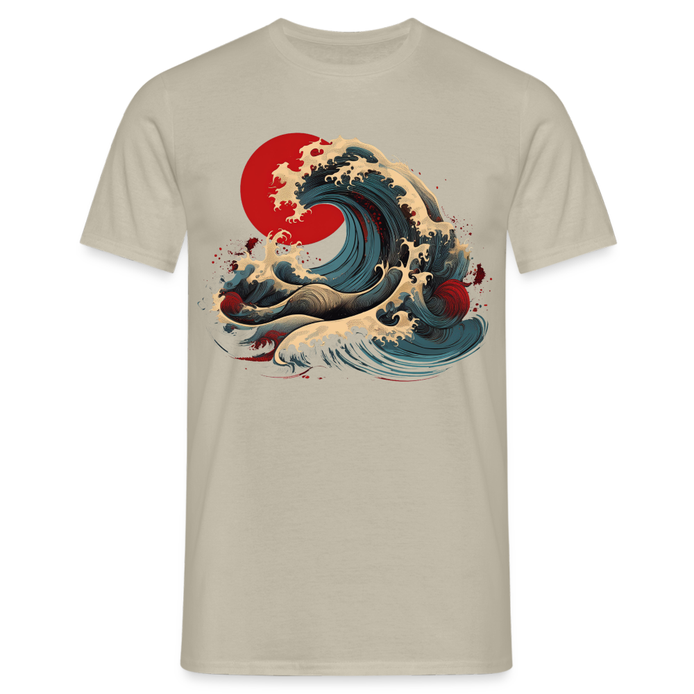 T-Shirt Japan "Wave" - Sandbeige