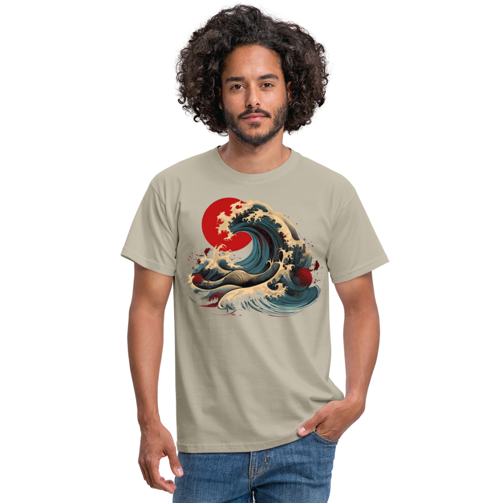 T-Shirt Japan "Wave" - Sandbeige