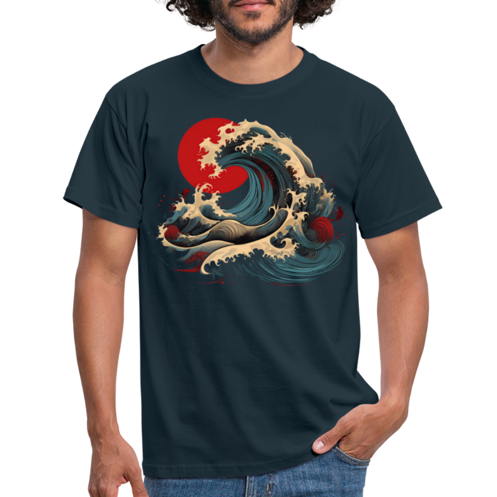 T-Shirt Japan "Wave" - Navy