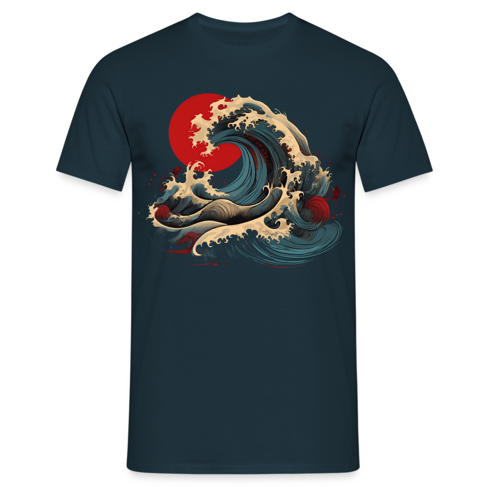 T-Shirt Japan "Wave" - Navy