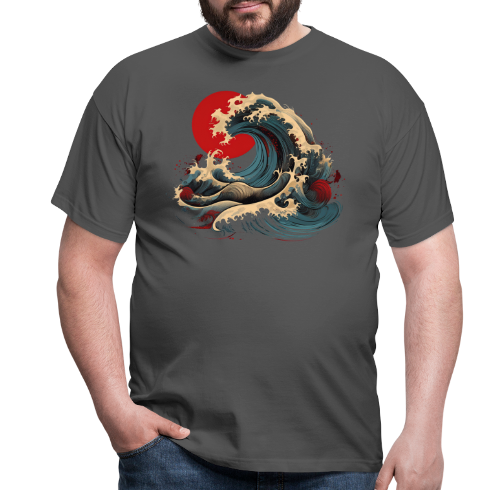T-Shirt Japan "Wave" - Anthrazit