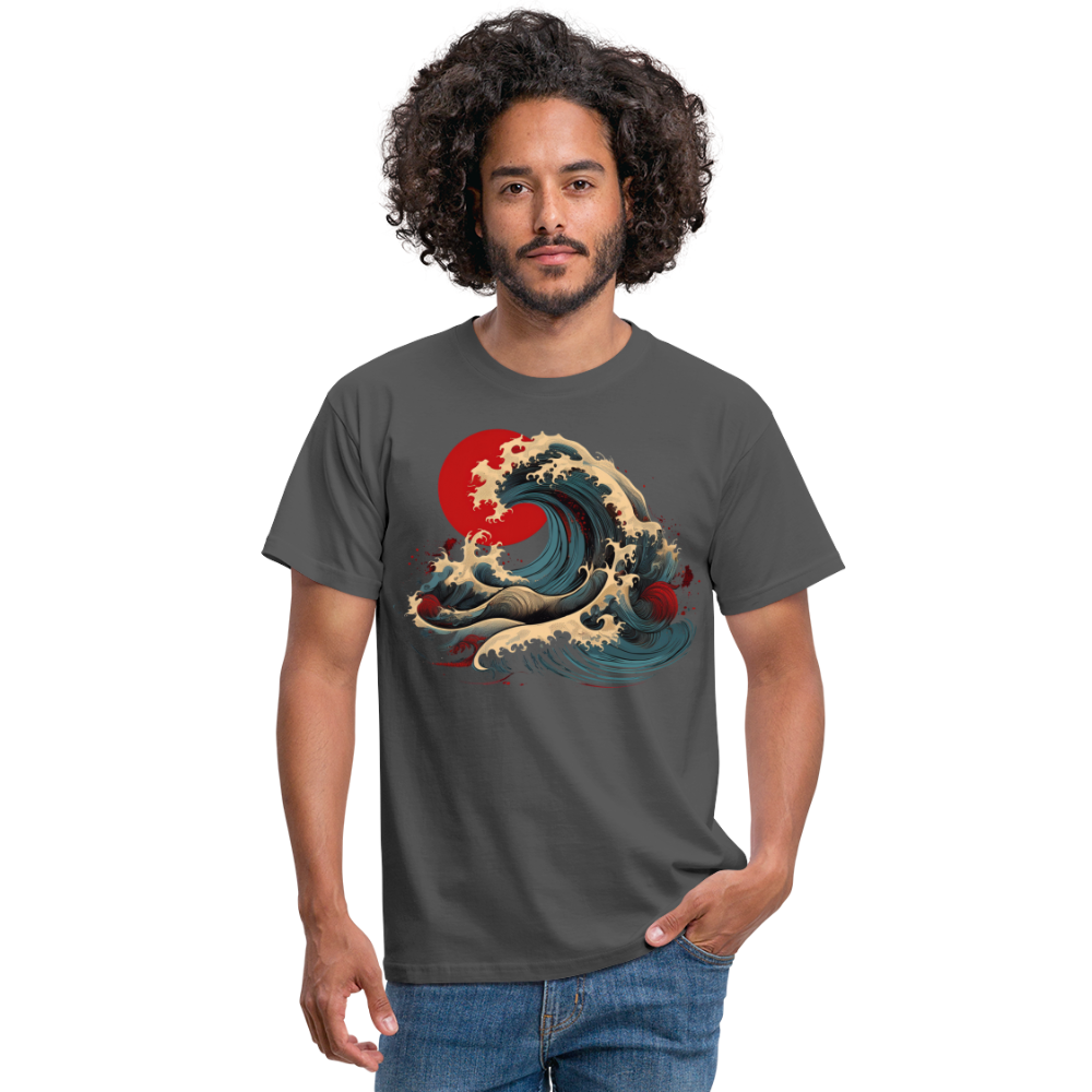 T-Shirt Japan "Wave" - Anthrazit