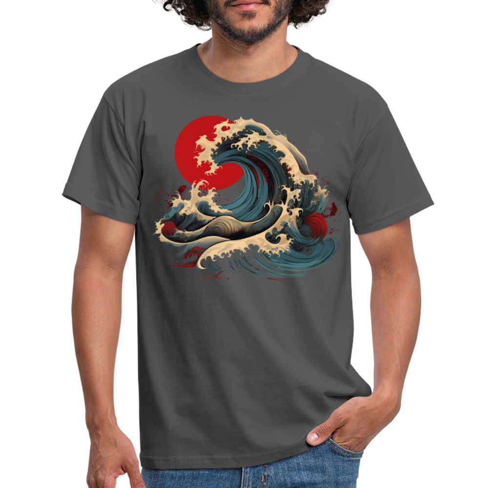 T-Shirt Japan "Wave" - Anthrazit