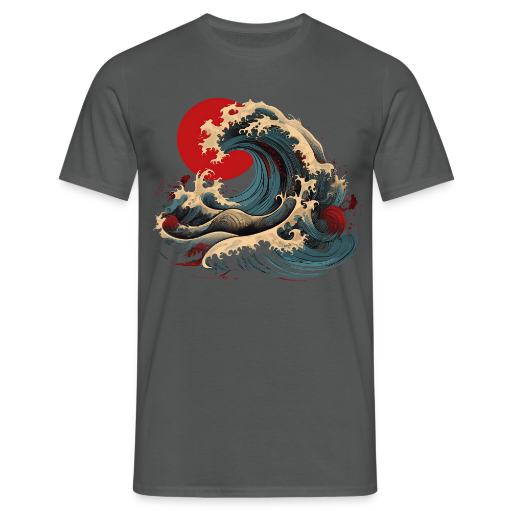 T-Shirt Japan "Wave" - Anthrazit