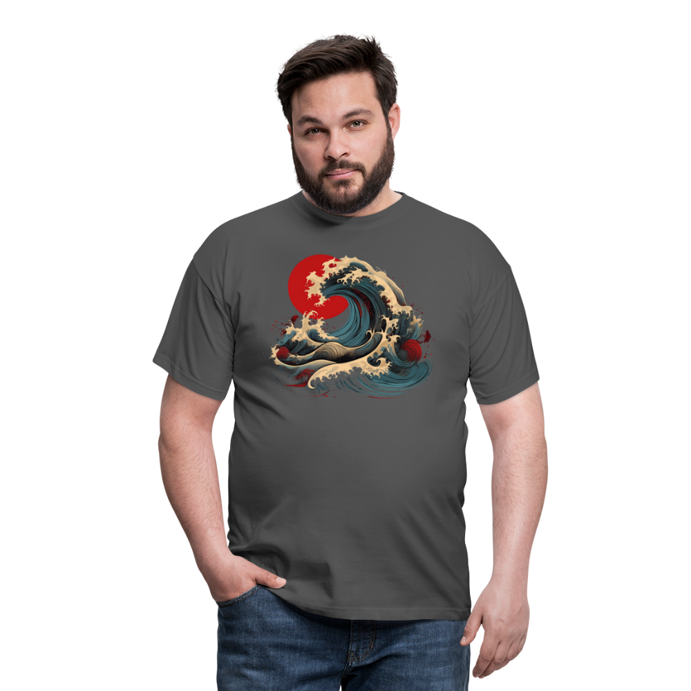 T-Shirt Japan "Wave" - Anthrazit