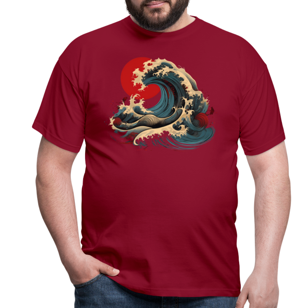 T-Shirt Japan "Wave" - Ziegelrot