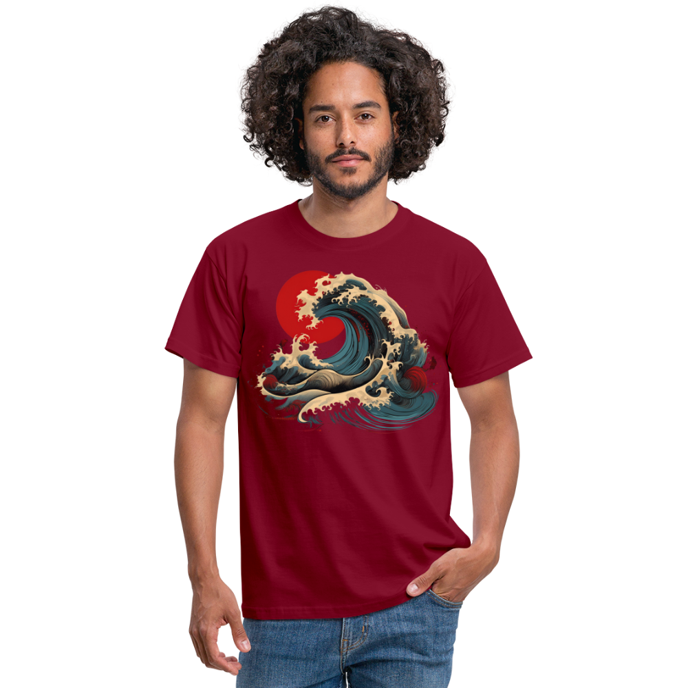 T-Shirt Japan "Wave" - Ziegelrot