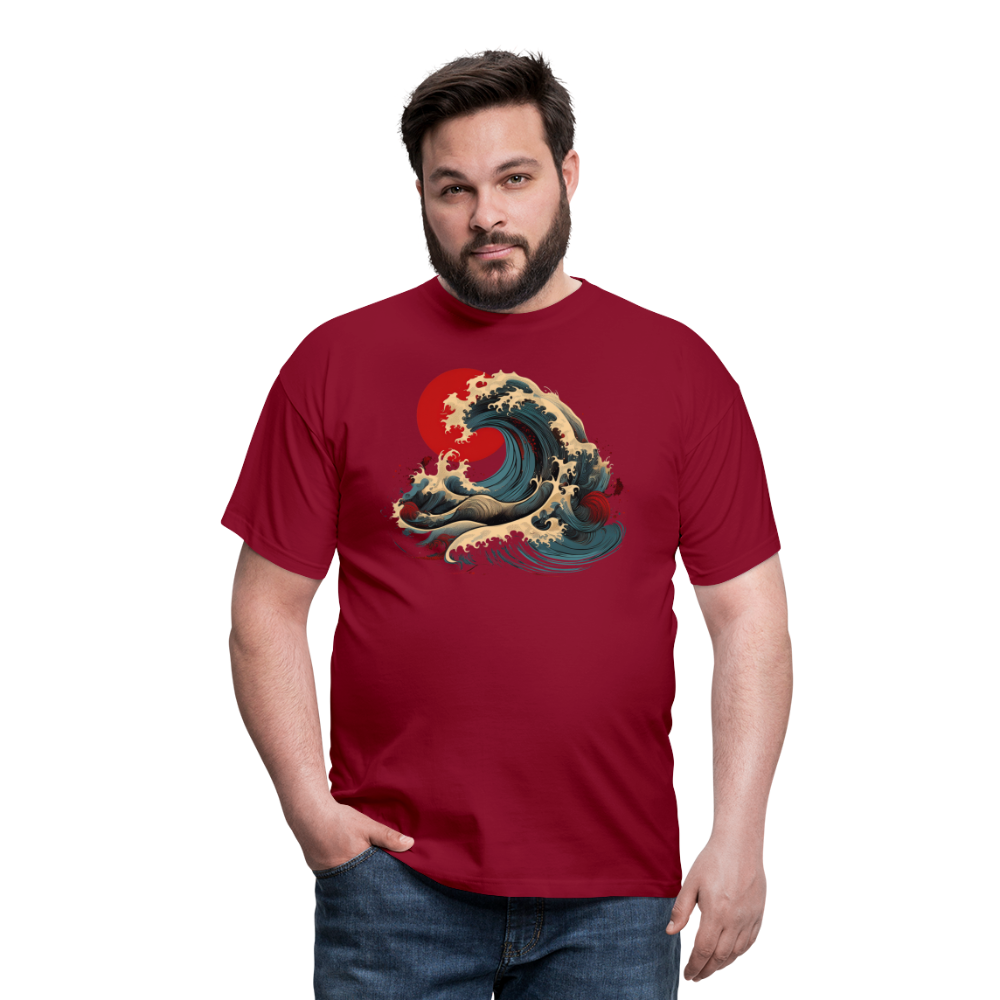 T-Shirt Japan "Wave" - Ziegelrot