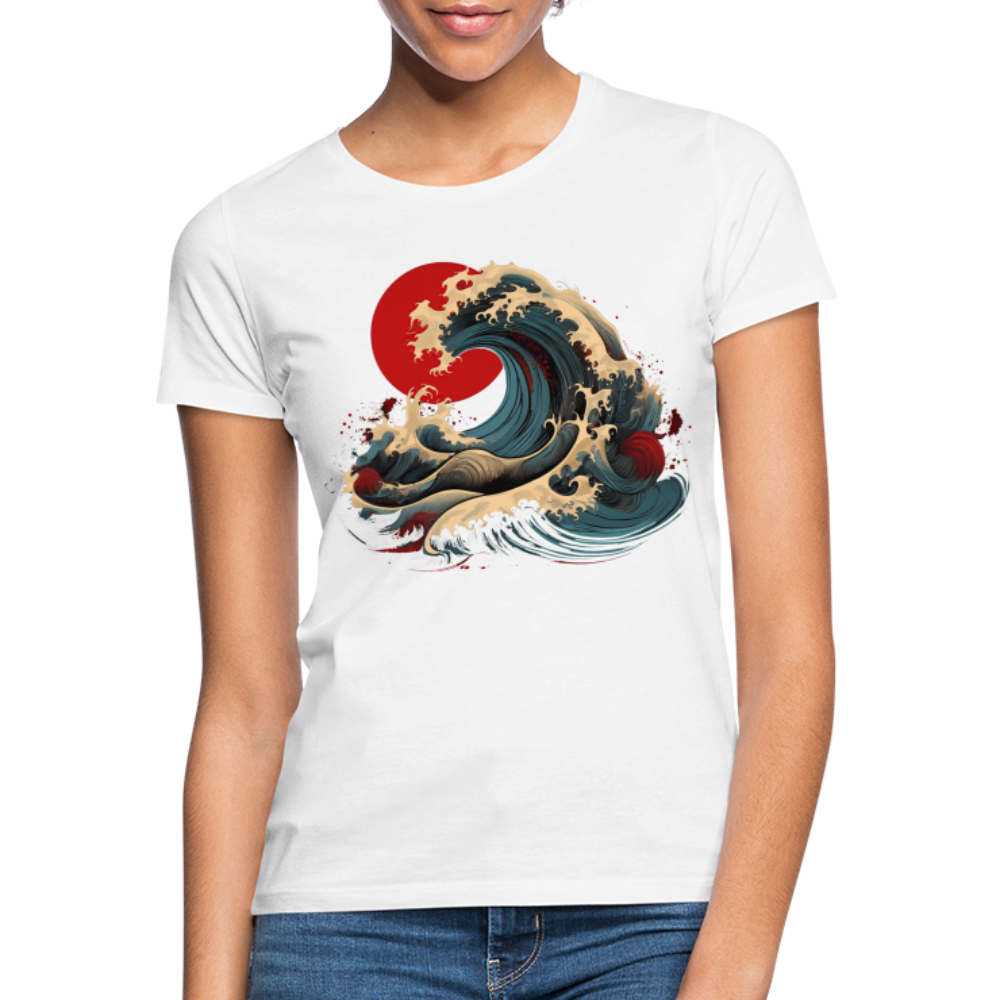 T-Shirt Ladies Japan "Wave" - Weiß