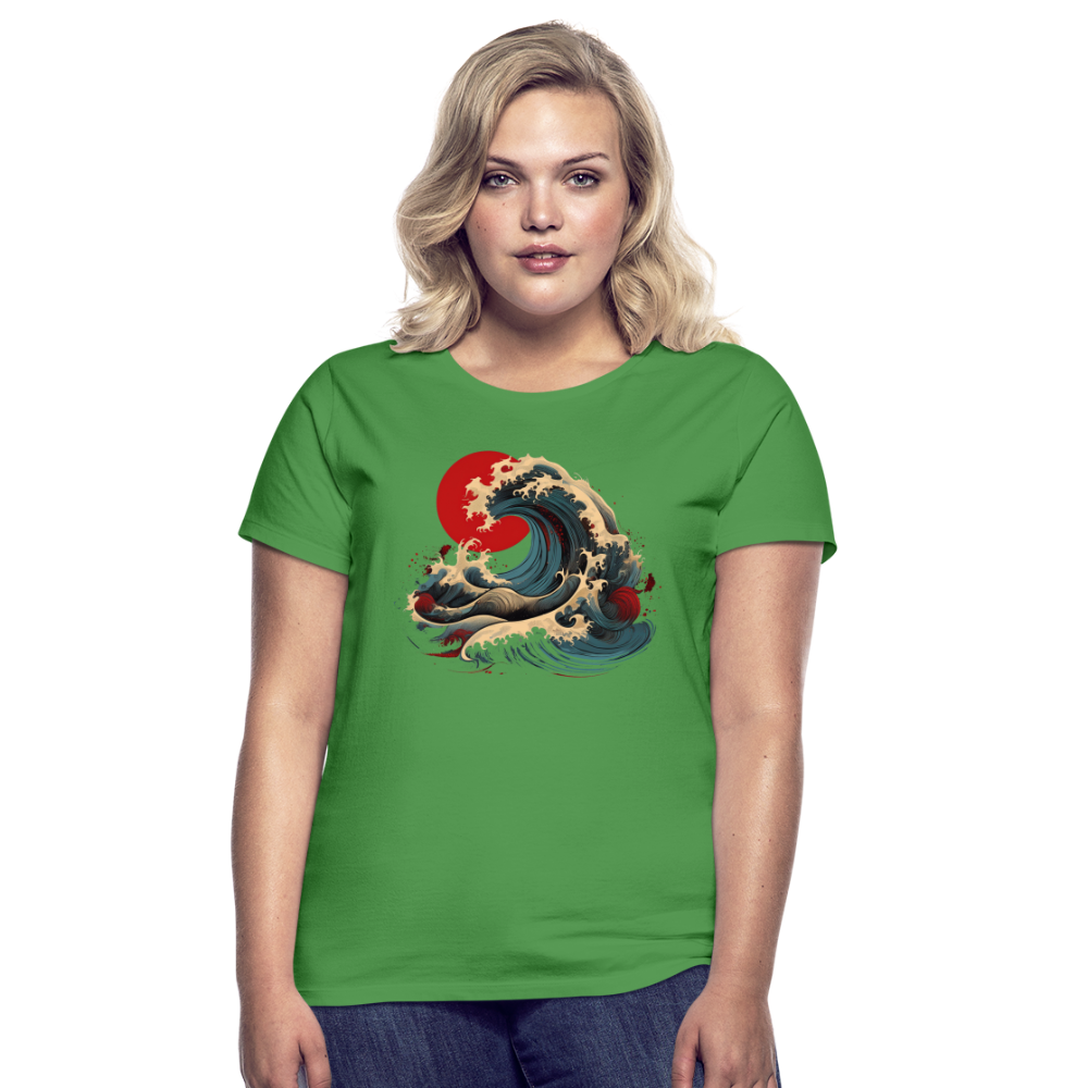 T-Shirt Ladies Japan "Wave" - Kelly Green