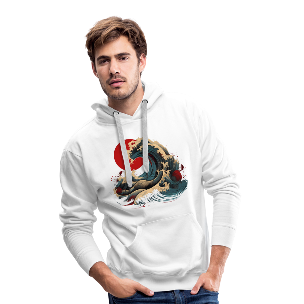 Hoodie Japan "Wave" - Weiß