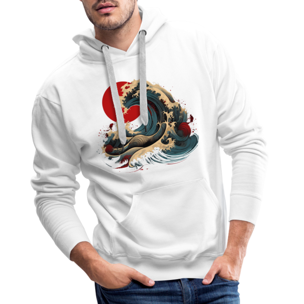 Hoodie Japan "Wave" - Weiß