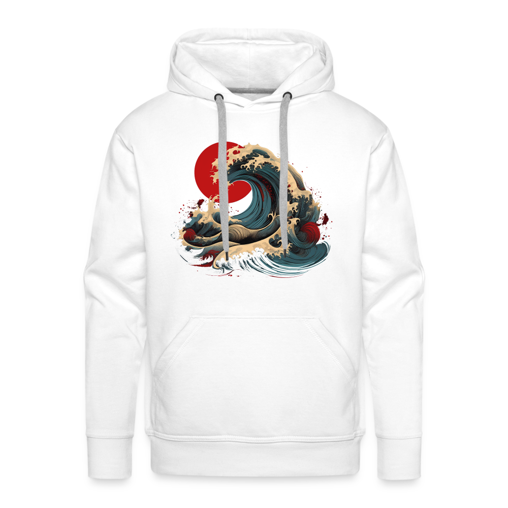Hoodie Japan "Wave" - Weiß