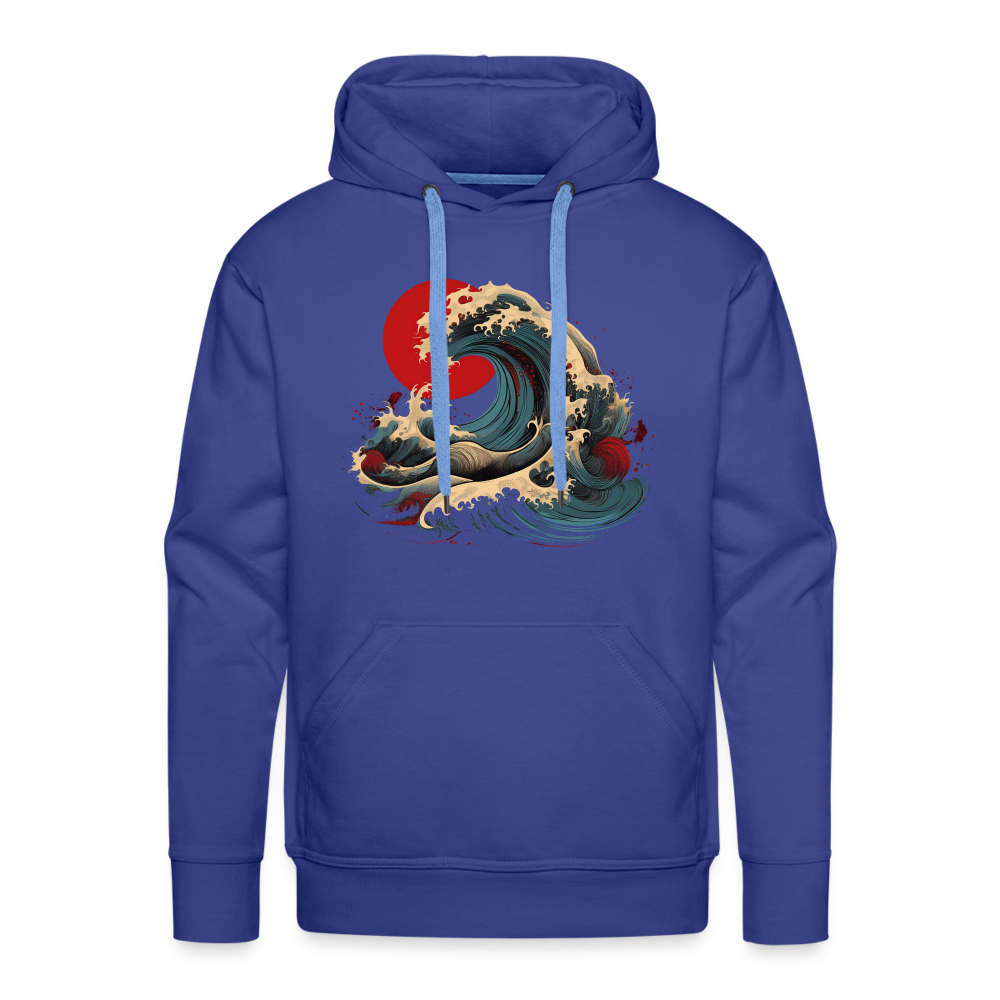 Hoodie Japan "Wave" - Königsblau