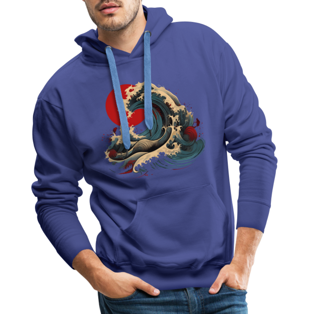 Hoodie Japan "Wave" - Königsblau