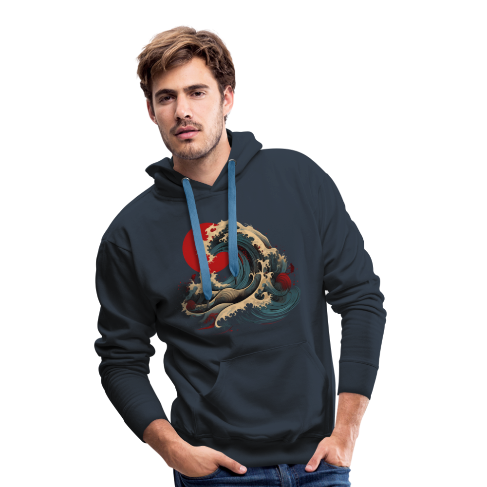 Hoodie Japan "Wave" - Navy