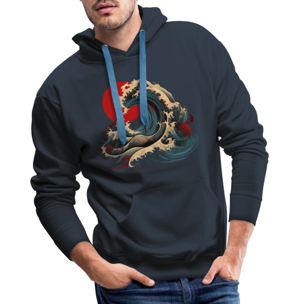Hoodie Japan "Wave" - Navy