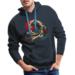 Hoodie Japan "Wave" - Navy
