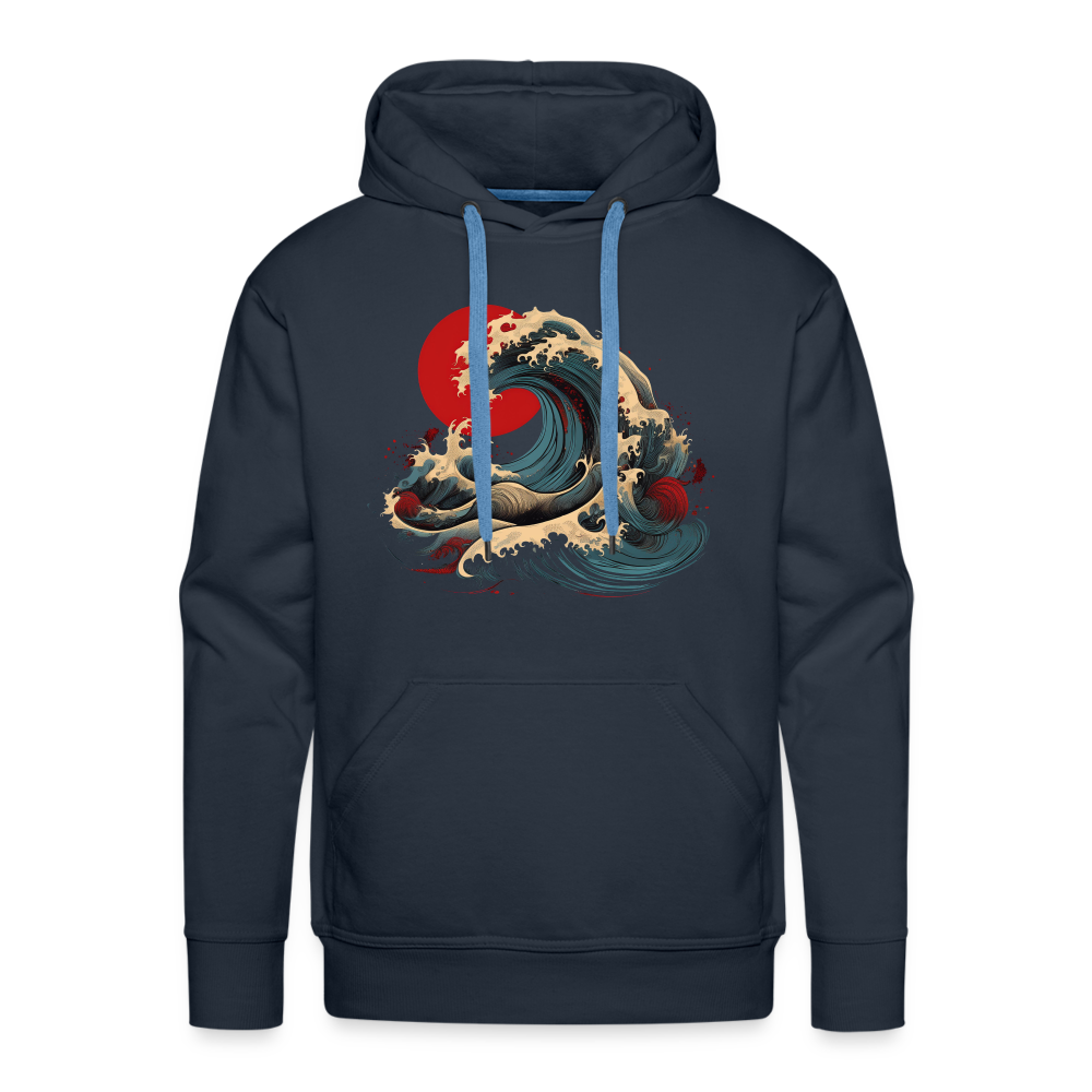 Hoodie Japan "Wave" - Navy