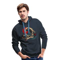 Hoodie Japan "Wave" - Navy