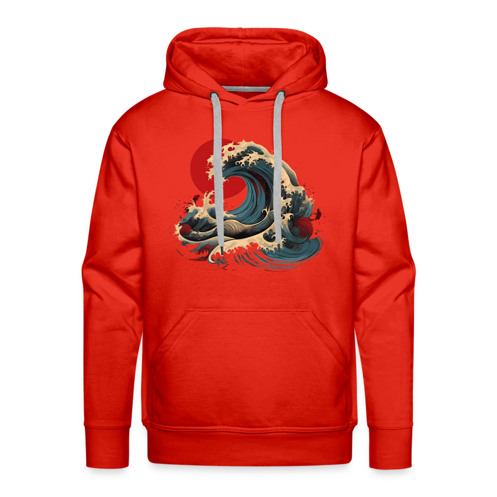 Hoodie Japan "Wave" - Rot