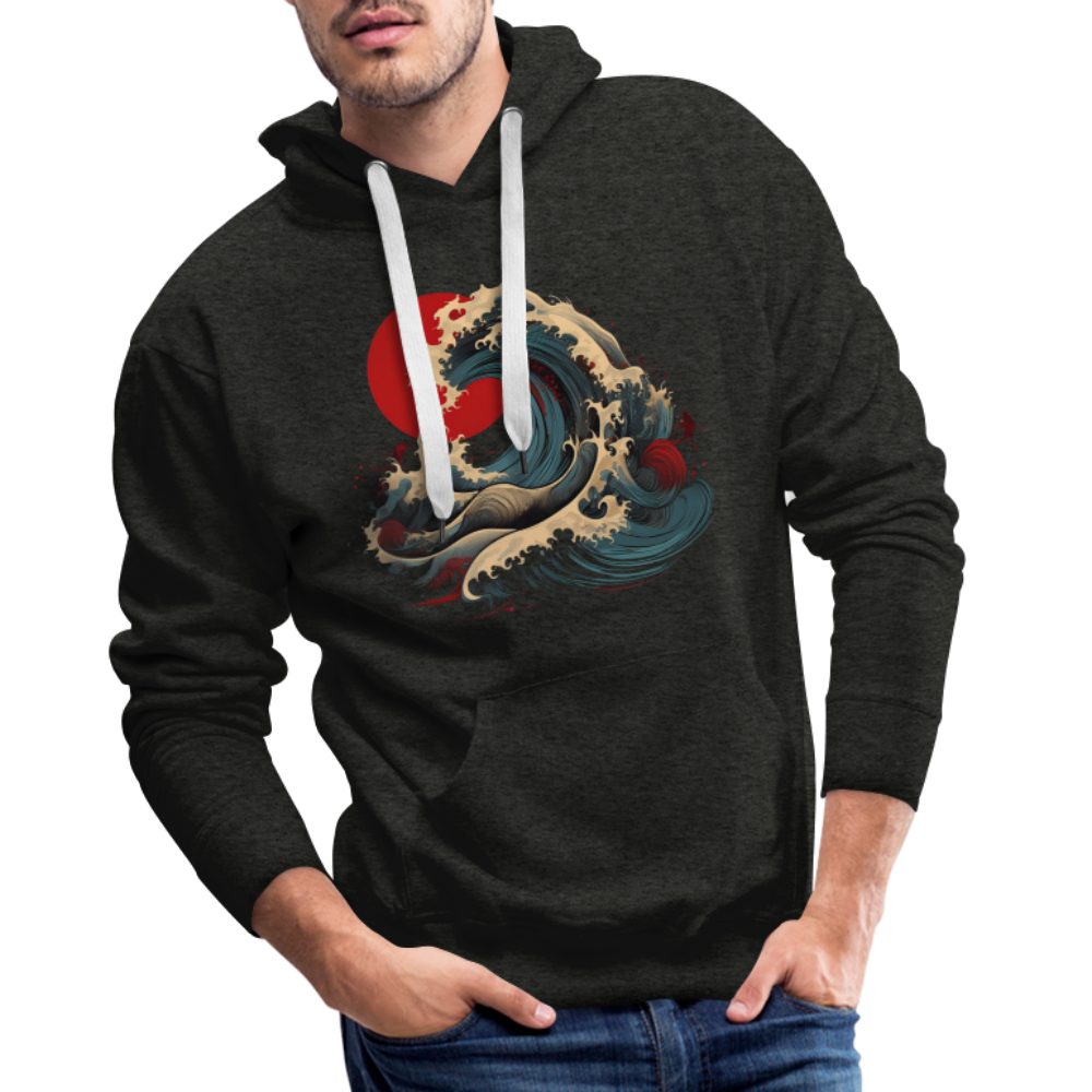 Hoodie Japan "Wave" - Anthrazit