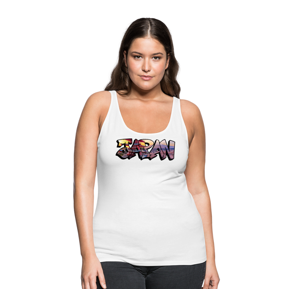 Tanktop Ladies Japan Graffiti "Panorama" - Weiß