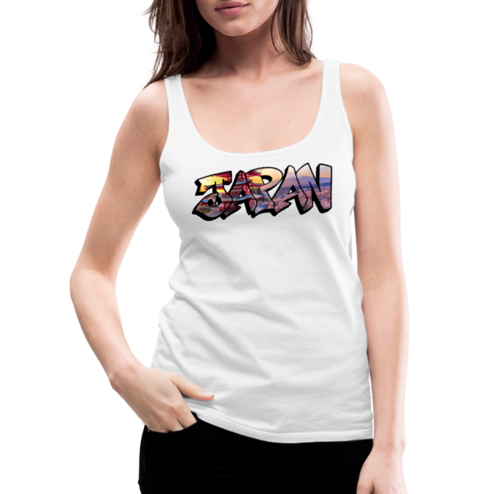 Tanktop Ladies Japan Graffiti "Panorama" - Weiß