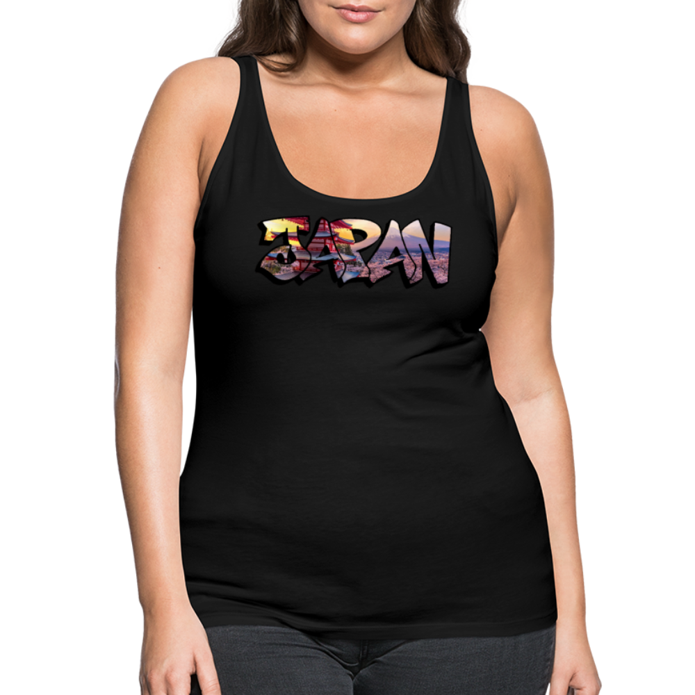 Tanktop Ladies Japan Graffiti "Panorama" - Schwarz