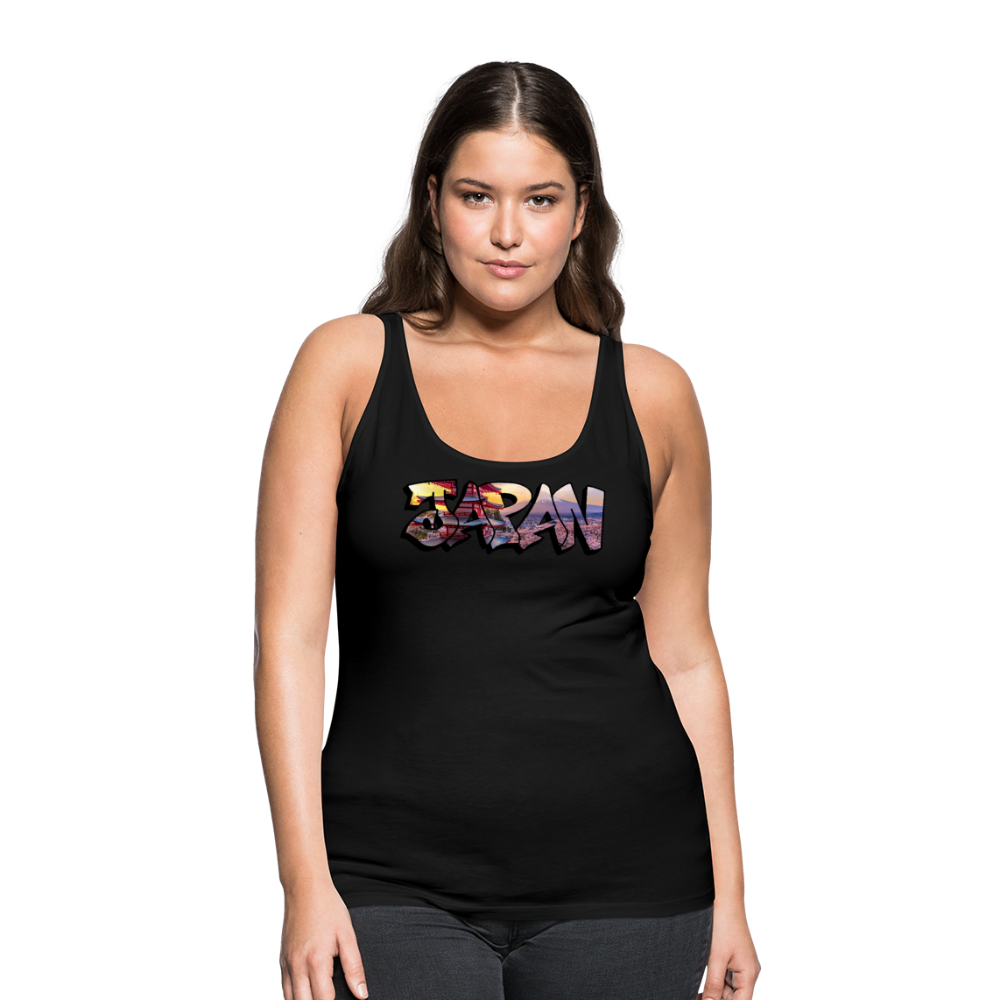 Tanktop Ladies Japan Graffiti "Panorama" - Schwarz