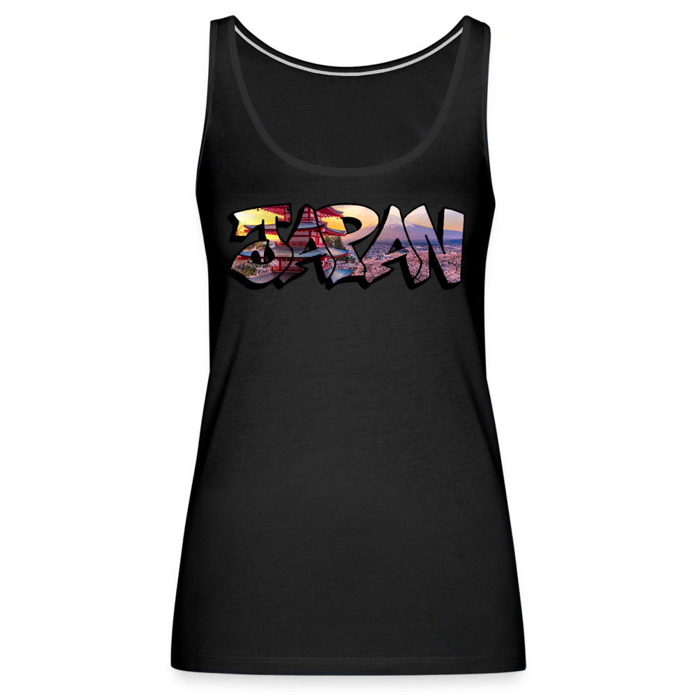 Tanktop Ladies Japan Graffiti "Panorama" - Schwarz