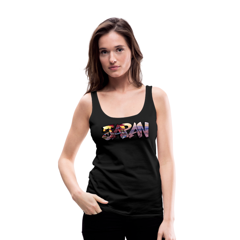 Tanktop Ladies Japan Graffiti "Panorama" - Schwarz