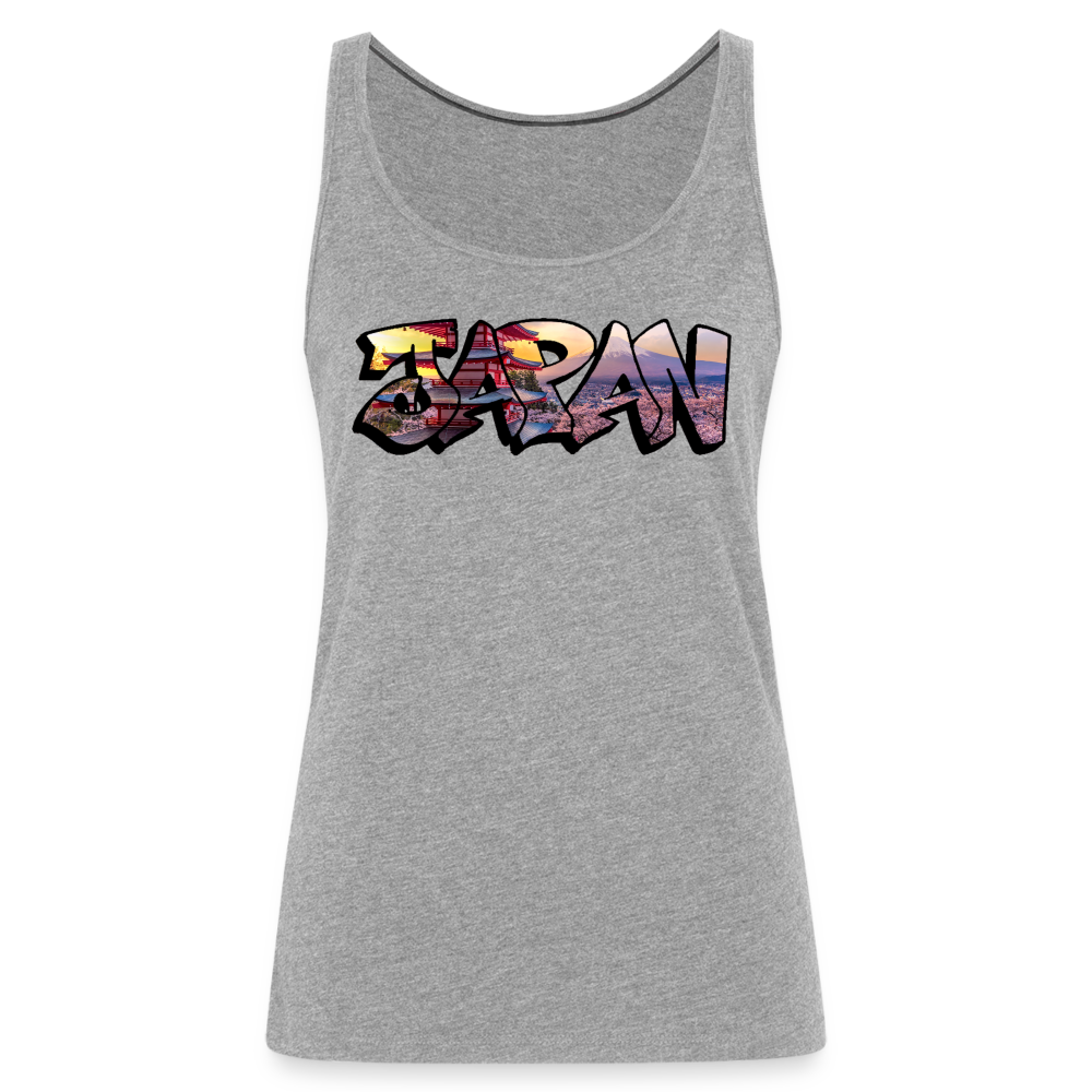 Tanktop Ladies Japan Graffiti "Panorama" - Grau meliert
