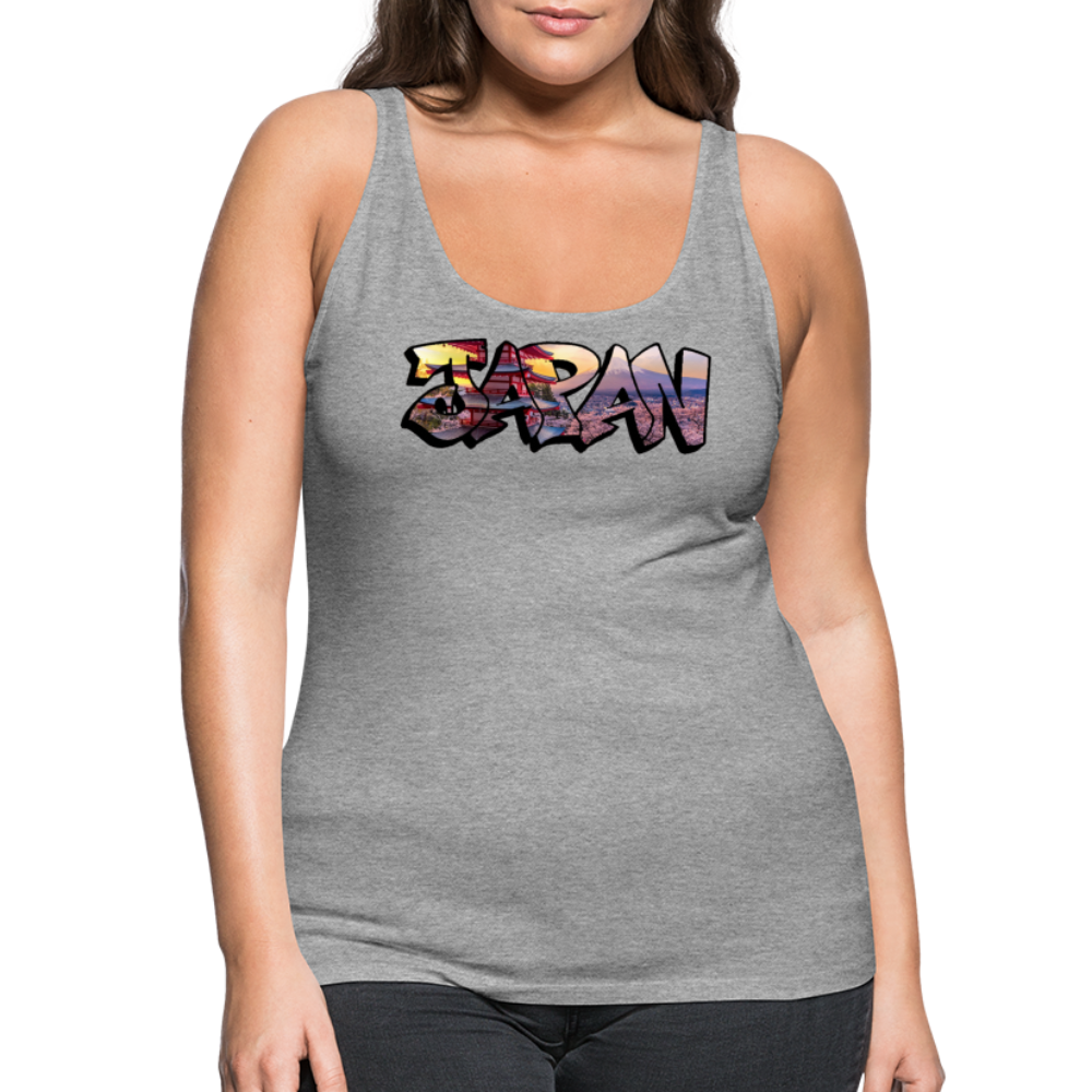 Tanktop Ladies Japan Graffiti "Panorama" - Grau meliert