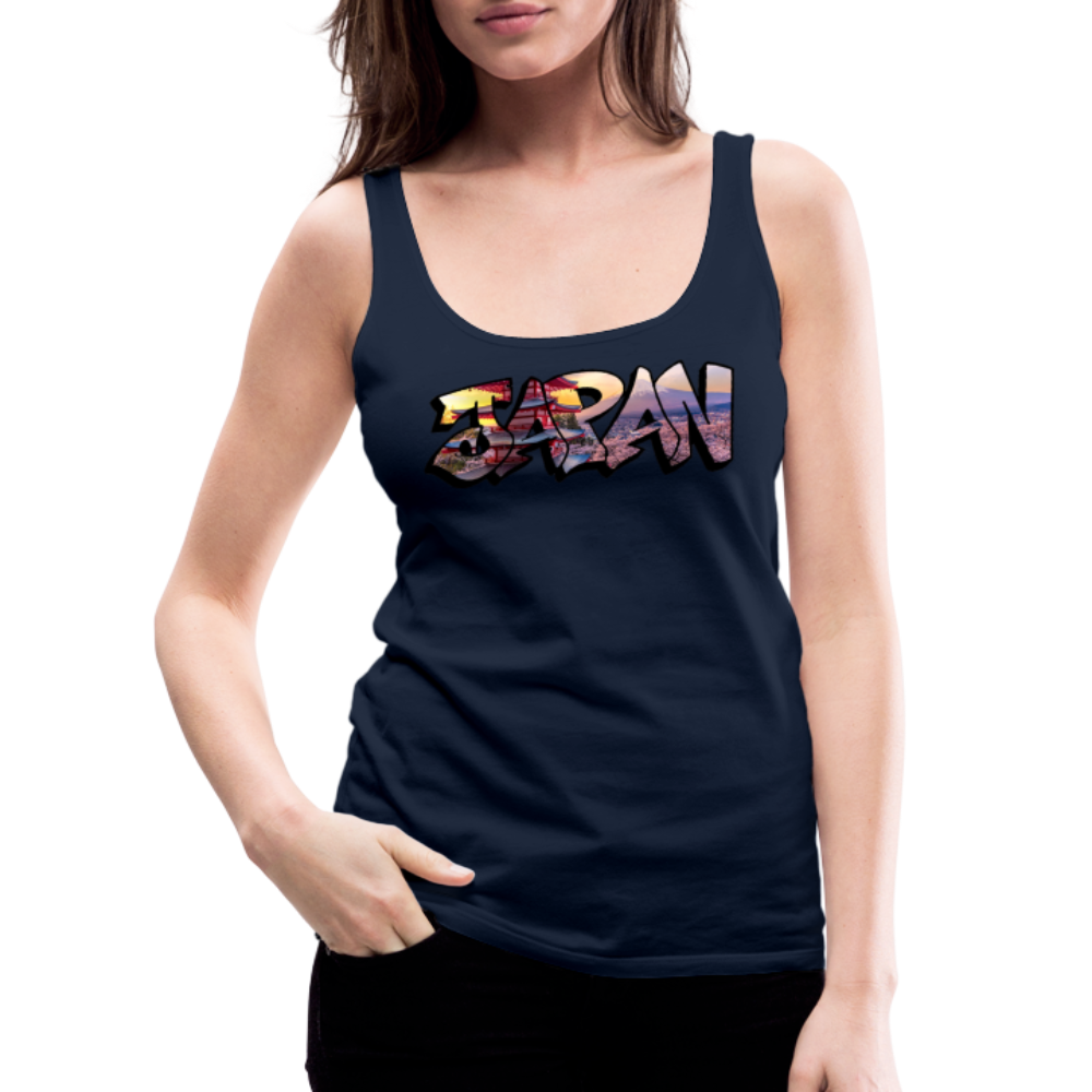 Tanktop Ladies Japan Graffiti "Panorama" - Navy