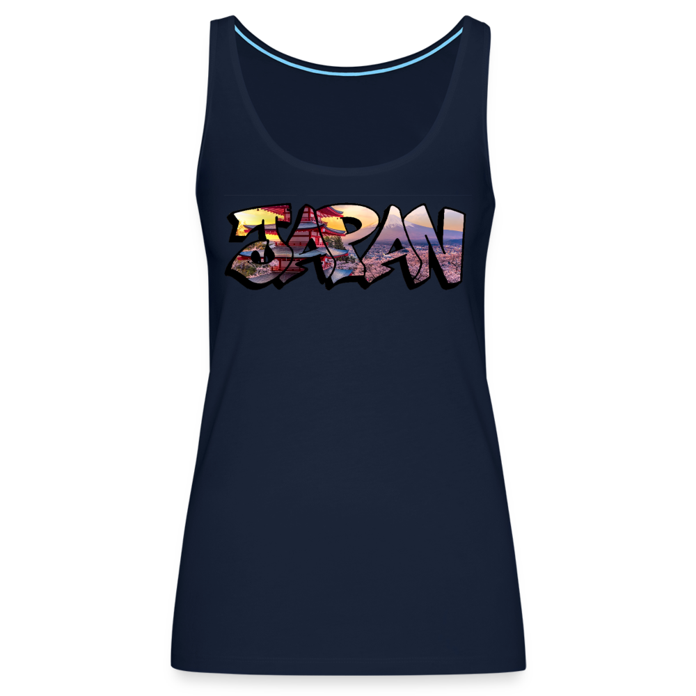 Tanktop Ladies Japan Graffiti "Panorama" - Navy