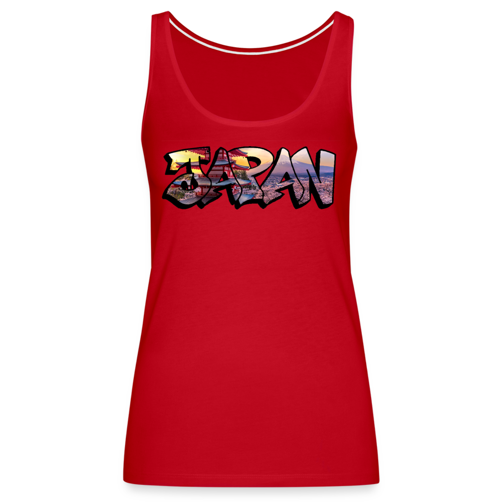 Tanktop Ladies Japan Graffiti "Panorama" - Rot