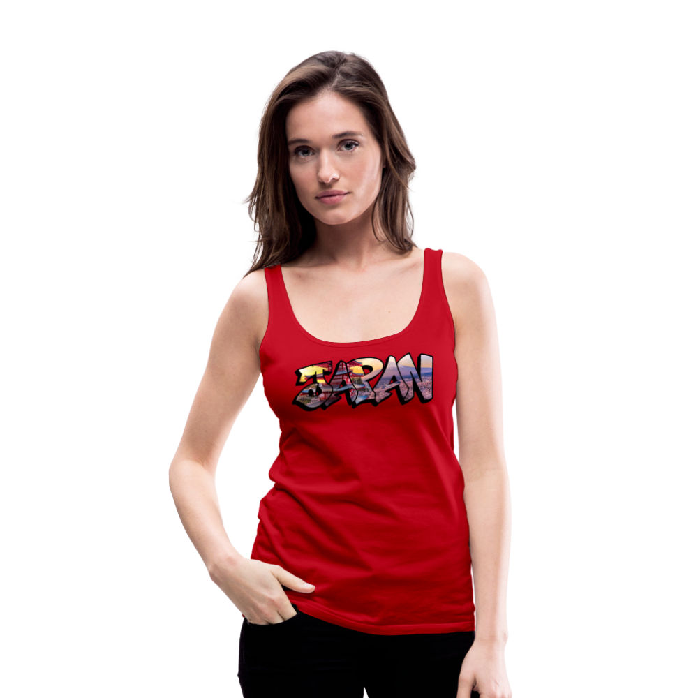 Tanktop Ladies Japan Graffiti "Panorama" - Rot