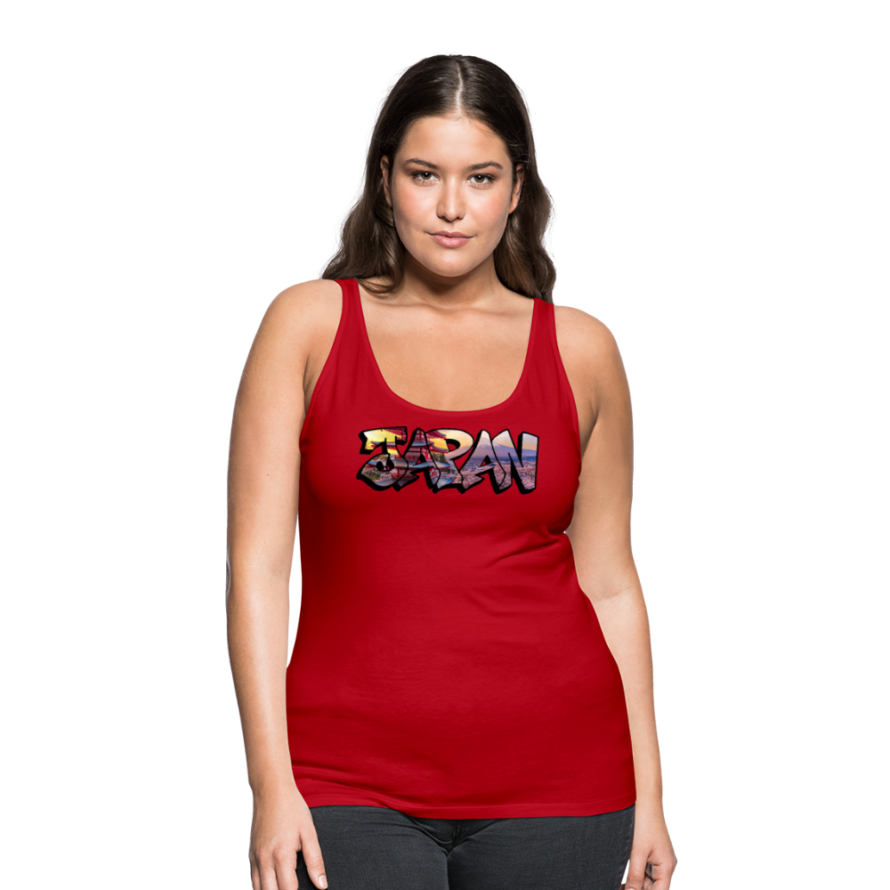 Tanktop Ladies Japan Graffiti "Panorama" - Rot