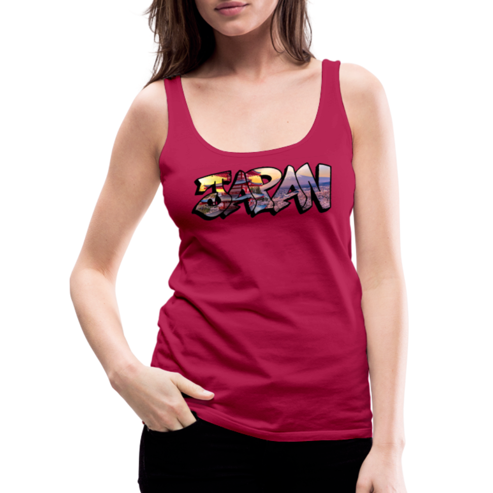 Tanktop Ladies Japan Graffiti "Panorama" - dunkles Pink