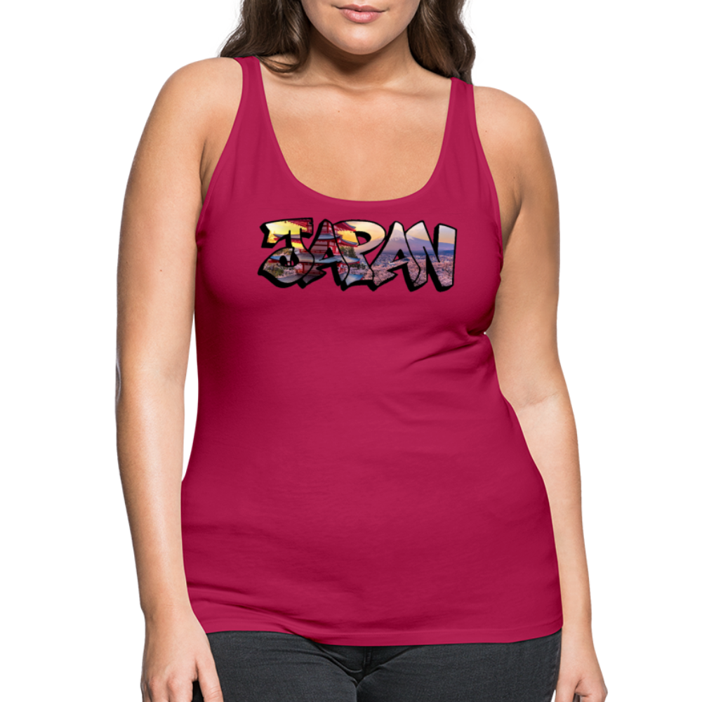 Tanktop Ladies Japan Graffiti "Panorama" - dunkles Pink