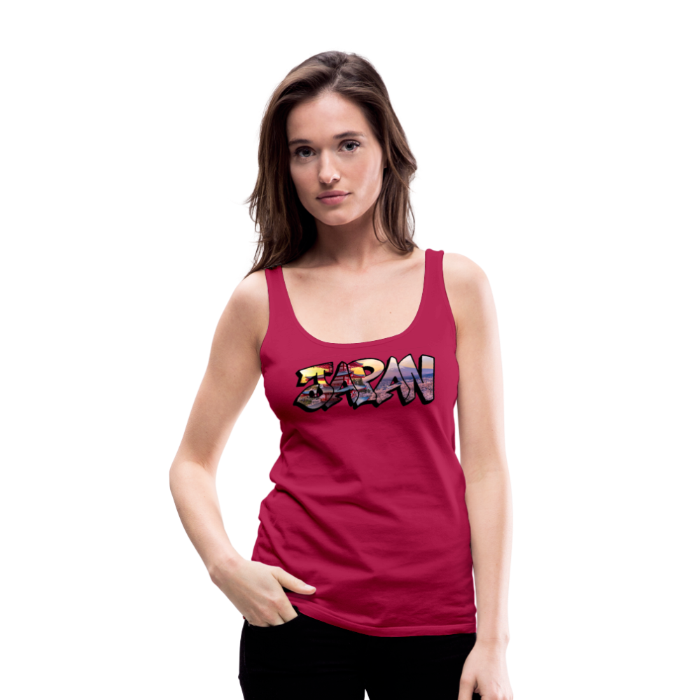 Tanktop Ladies Japan Graffiti "Panorama" - dunkles Pink