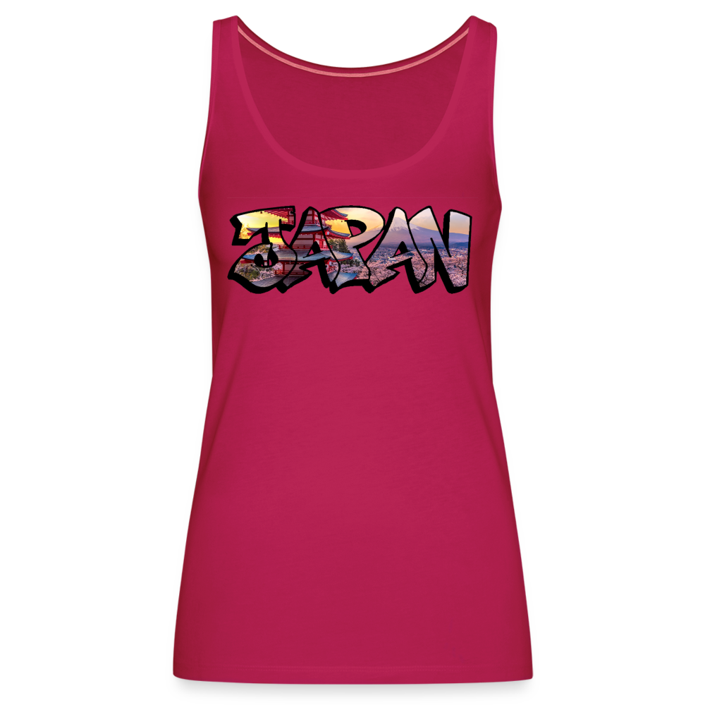 Tanktop Ladies Japan Graffiti "Panorama" - dunkles Pink