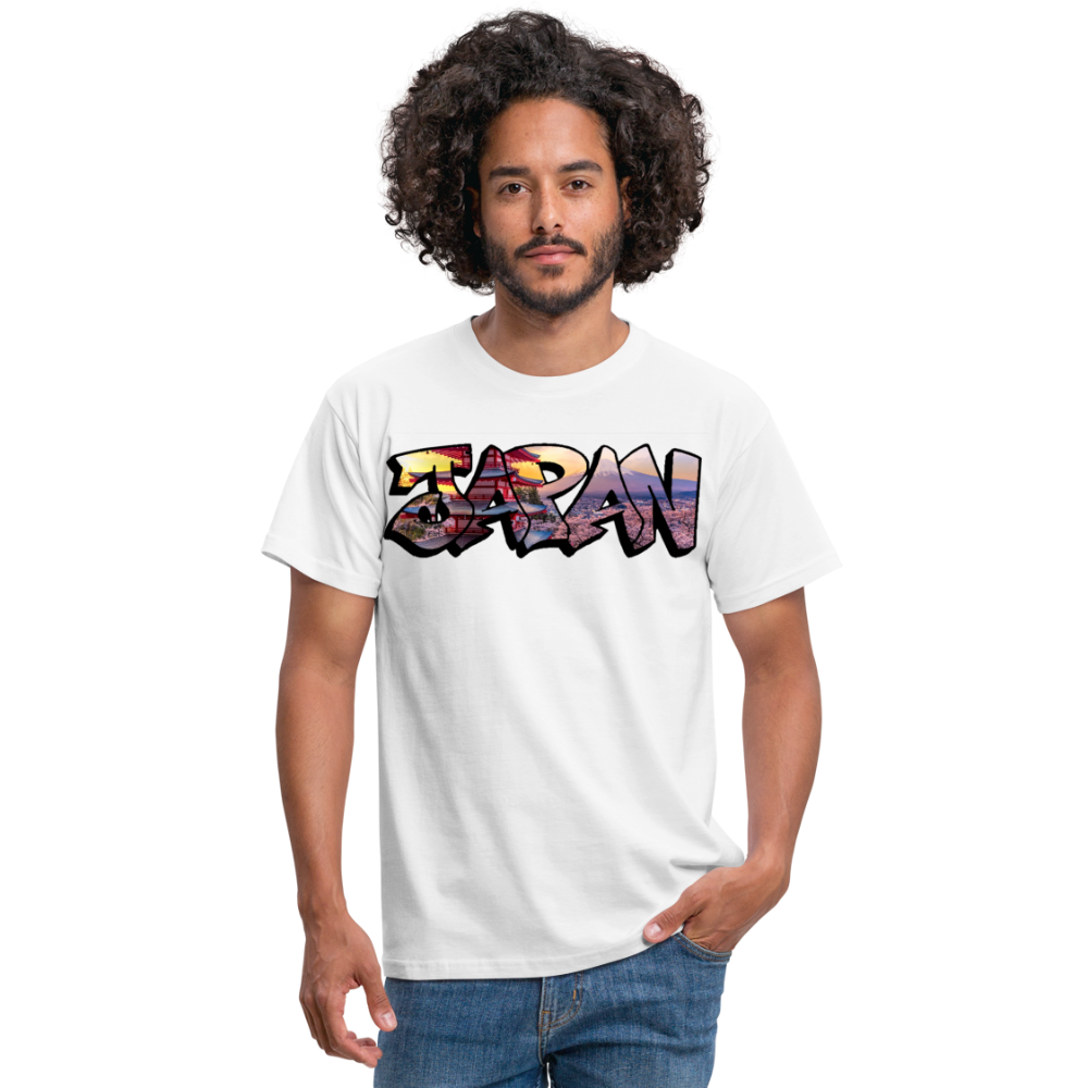 T-Shirt Japan Graffiti "Panorama" - Weiß